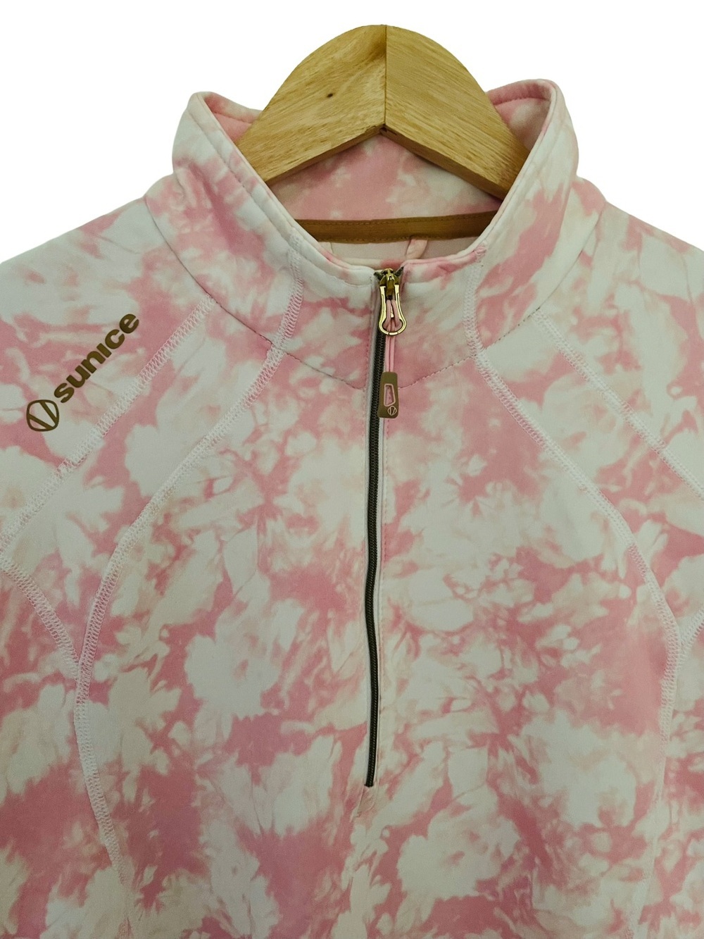 Sunice Ladies Megan SuperliteFX 1/4-Zip Pullover Orchid Pink Crushed Petal M - Picture 2 of 5